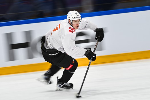 Тренировка «Авангарда» перед матчем в Новосибирске