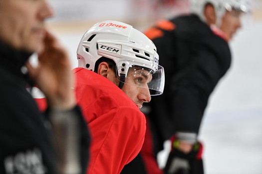 Тренировка «Авангарда» перед матчем в Екатеринбурге