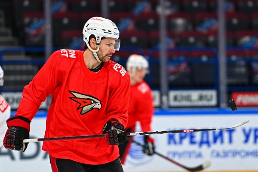 Раскатка «Авангарда» перед матчем в Магнитогорске