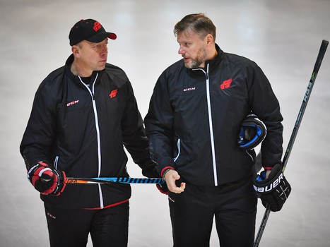 Раскатка "Авангарда" перед товарищеской игрой с "Витязем"