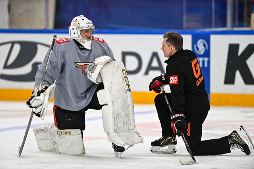 Раскатка «Авангарда» перед третьим матчем серии с «Ладой»