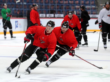 Раскатка «Авангарда» перед матчем с «Амуром»