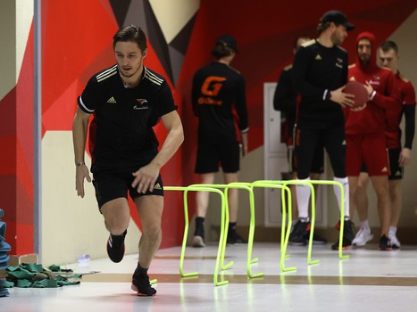 Тренировка «Авангарда» перед матчем с минским «Динамо»