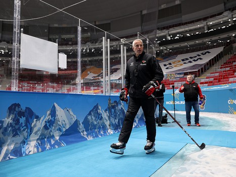 Раскатка «Авангарда» перед матчем в Сочи