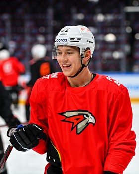 Раскатка «Авангарда» перед матчем в Магнитогорске