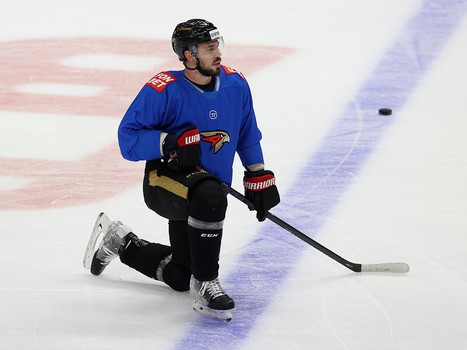 Тренировка «Авангарда» перед матчем с «Нефтехимиком»