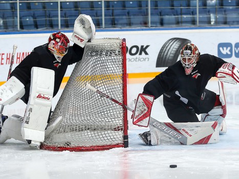 Раскатка «Авангарда» перед матчем с «Витязем»