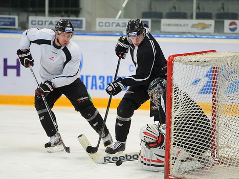 Раскатка "Авангарда" перед матчем с "Атлантом" 12 сентября 2013