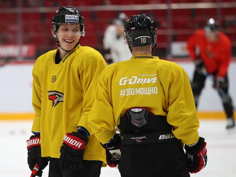 Раскатка «Авангарда» перед матчем с «Салаватом Юлаевым»