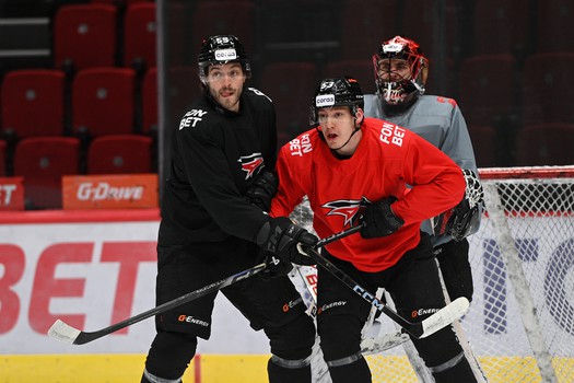 Раскатка «Авангарда» перед матчем с ХК «Сочи»