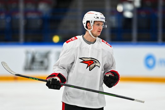 Раскатка «Авангарда» перед матчем в Магнитогорске