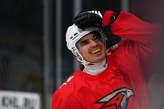 Раскатка «Авангарда» перед матчем в Минске