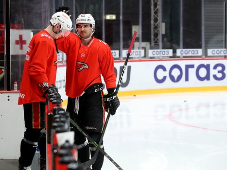 Тренировка «Авангарда» перед вылетом в Череповец