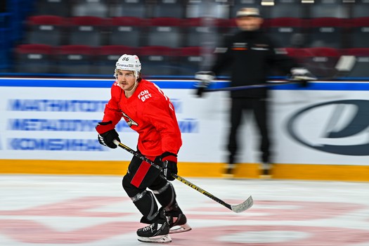 Раскатка «Авангарда» перед матчем в Магнитогорске