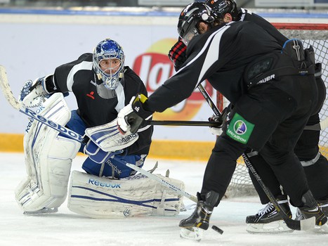 Раскатка "Авангарда" перед матчем с "Витязем" 10 октября 2013
