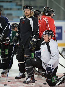 Раскатка "Авангарда" перед матчем со "Львом" 26.11.13