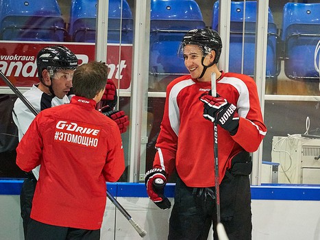 Раскатка "Авангарда" перед вторым матчем с "РоКи"