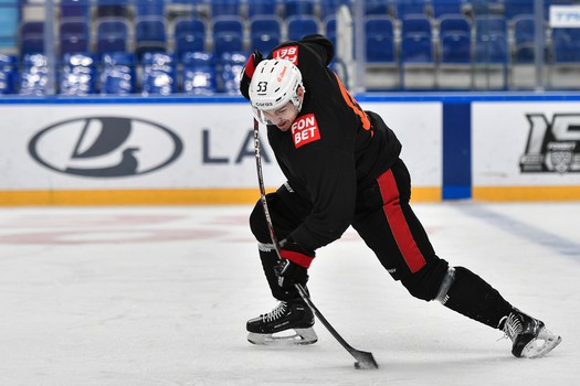 Тренировка «Авангарда» перед матчем в Нижнекамске