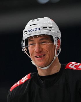 Раскатка «Авангарда» перед матчем в Минске