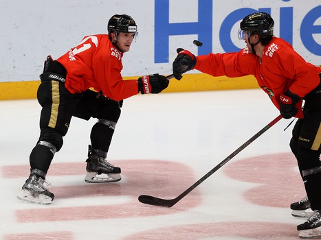 Тренировка «Авангарда» перед матчем с «Нефтехимиком»