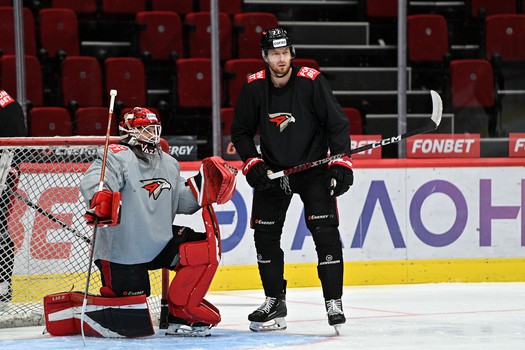 Тренировка «Авангарда» перед матчем с «Автомобилистом»