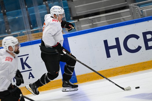 Тренировка «Авангарда» перед матчем в Астане