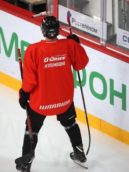 Раскатка «Авангарда» перед матчем с «Барысом»