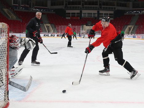 Раскатка «Авангарда» перед матчем с «Амуром»