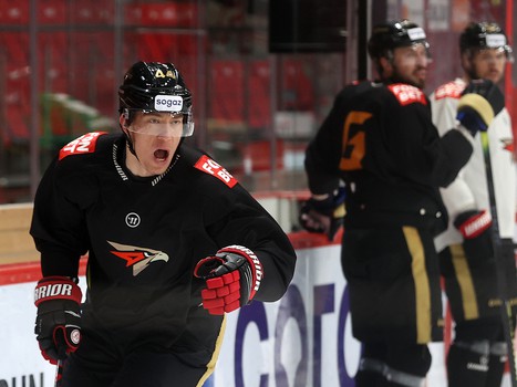 Раскатка «Авангарда» перед матчем с рижским «Динамо»