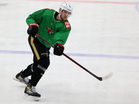 Раскатка «Авангарда» перед матчем в Нижнем Новгороде