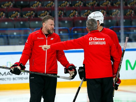 Раскатка «Авангарда» перед выездным матчем с «Металлургом»