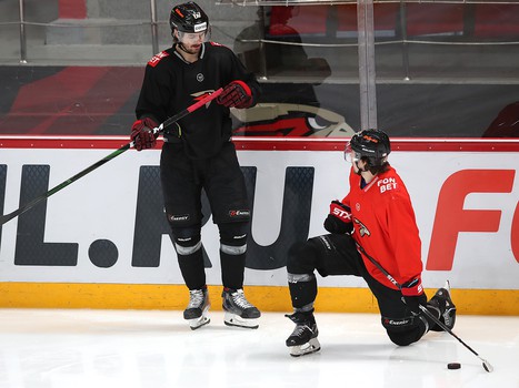 Раскатка «Авангарда» перед матчем с «Металлургом»