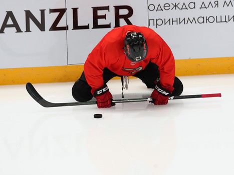 Раскатка «Авангарда» перед матчем с «Сибирью»