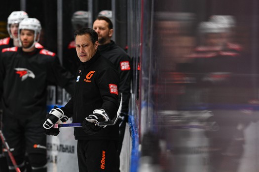 Тренировка «Авангарда» перед матчем во Владивостоке