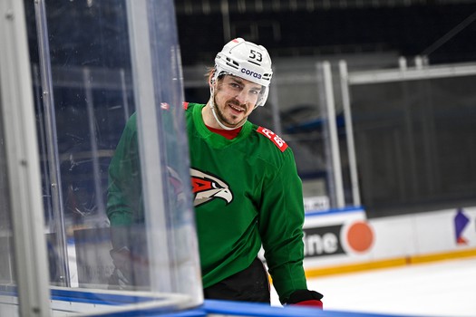 Тренировка «Авангарда» перед матчем в Новосибирске