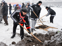 Открытие аллеи, посвященной 65-летию омского хоккея
