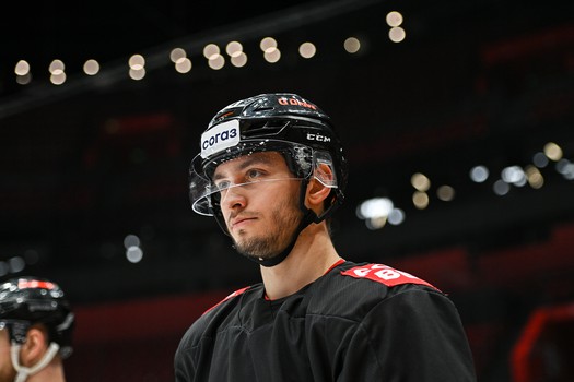 Раскатка «Авангарда» перед матчем с московским «Динамо»