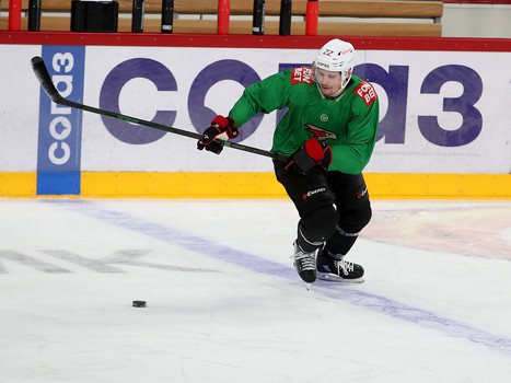 Тренировка «Авангарда» перед четвёртым матчем серии с «Автомобилистом»