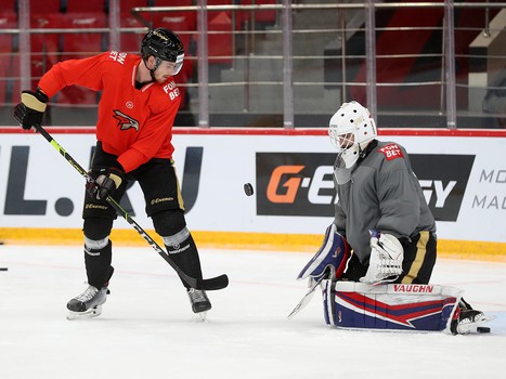 Раскатка «Авангарда» перед матчем с «Адмиралом»