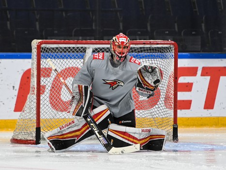 Раскатка «Авангарда» перед матчем в Уфе