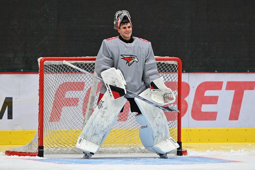 Тренировка «Авангарда» перед матчем с «Трактором»