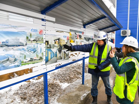 Продолжается строительство Хоккейной академии "Авангард"