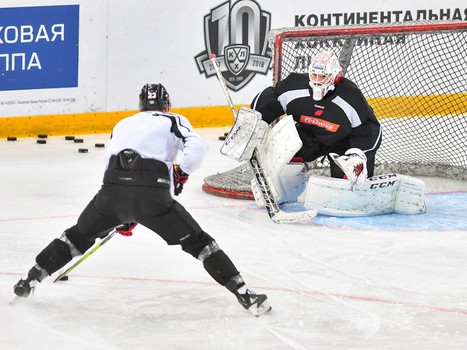 Раскатка "Авангарда" перед третьим матчем серии с "Салаватом Юлаевым"