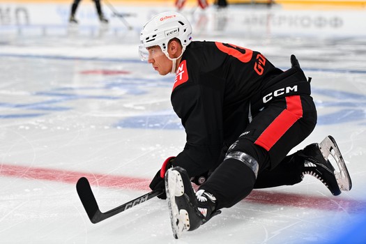 Раскатка «Авангарда» перед матчем в Нижнекамске