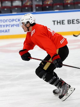 Тренировка «Авангарда» перед матчем в Магнитогорске