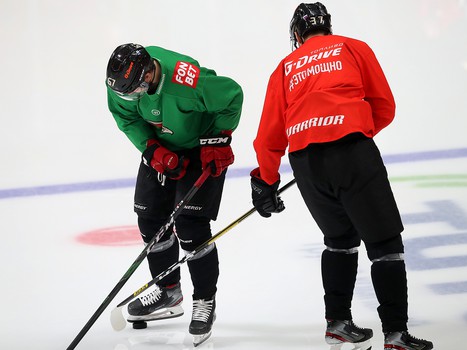 Раскатка «Авангарда» перед матчем с «Магниткой»