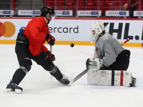 Раскатка «Авангарда» перед матчем с «Адмиралом»