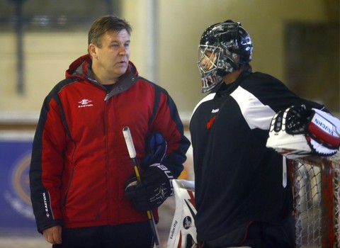 Раскатка перед первым матчем межсезонья в Фюссене