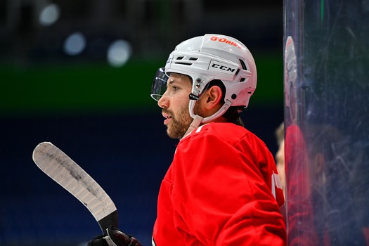 Раскатка «Авангарда» перед матчем в Уфе