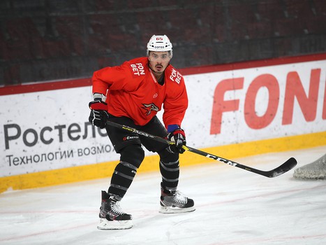 Тренировка «Авангарда» перед матчем в Екатеринбурге